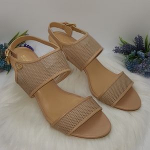 Michael Michael Kors     Beige Mesh Open Toe Heels